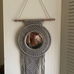 Grey Dream catcher mirror